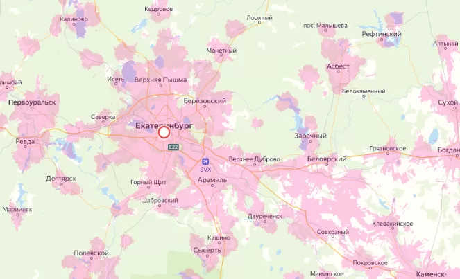 Зона покрытия Мегафон в городе Томск и области 